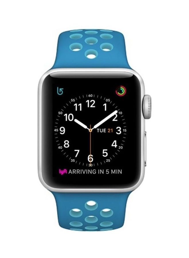 HuHa - Standard Edition Sport Watchband For Apple Watch Series 7 45mm/6 & SE & 5 & 4 44mm/3 & 2 & 1 42mm Blue - Image 1