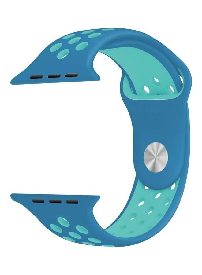 HuHa - Standard Edition Sport Watchband For Apple Watch Series 7 45mm/6 & SE & 5 & 4 44mm/3 & 2 & 1 42mm Blue - Image 1