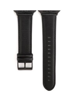 HuHa Oil Wax Crazy Horse Texture Genuine Strap For Apple Watch Series 7 41mm/6 & SE & 5 & 4 40mm/3 & 2 & 1 38mm Black  - Image 5