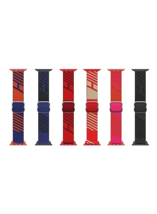 HuHa Replacement Watchband For Apple Watch Series 7/6/5/4/3/2/1/SE 38/40/41mm Orange Pink - Image 4