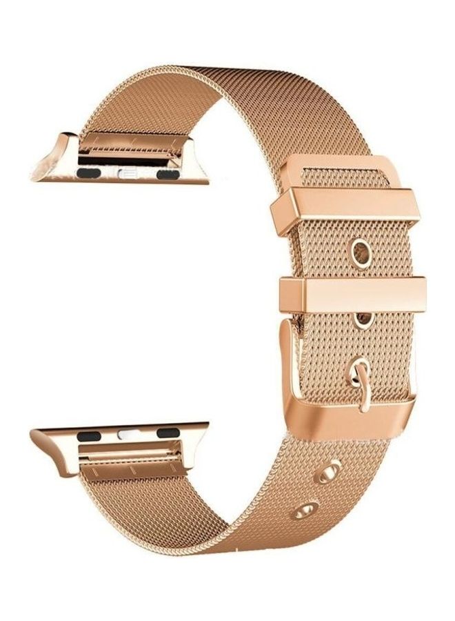 HuHa Ethnic Replacement Watchband For Apple Watch 1/2/3/4/5/6/SE 38-40mm Rose Gold - Image 1