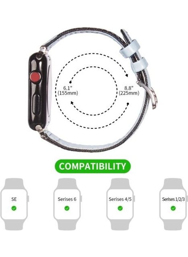 HuHa Leather Replacement Strap Watchband for Apple Watch Series 7/6/SE/5/4/3/2/1 42/44/45mm Pink - Image 5