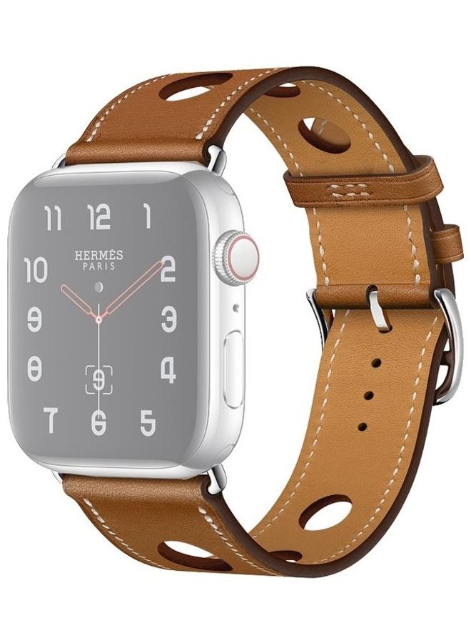 HuHa Ethnic Replacement Watchband For Apple Watch Series 1/2/3/4/5/6/7/SE 42-44-45mm Brown - Image 1