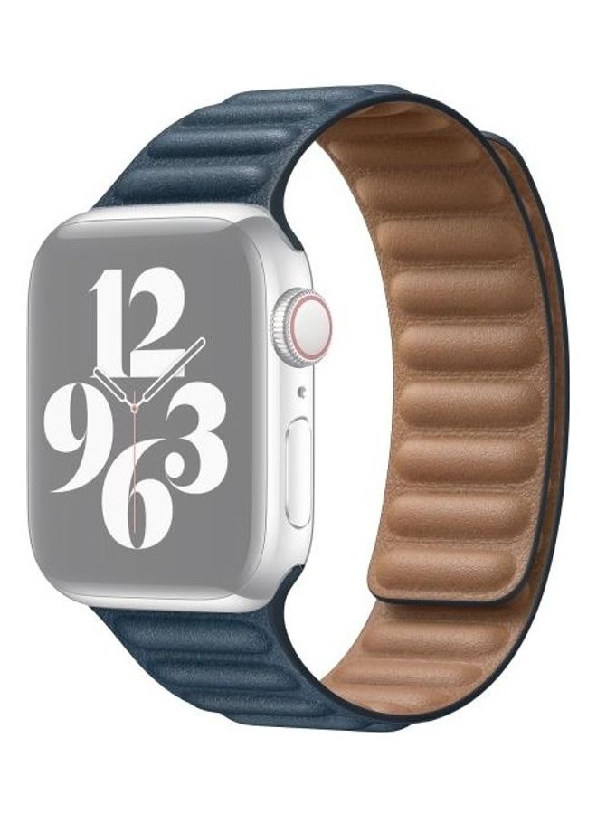 هوها سوار ساعة بديل بتصميم عرقي لسلسلة ساعات أبل 1/2/3/4/5/6/7/SE 42/44/45 مم أزرق - Image 1