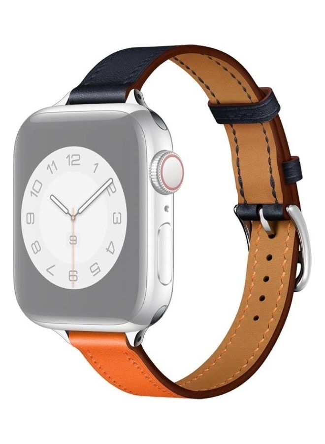 HuHa Replacement Watchbands For Apple Watch Series 7 45mm/6 & SE & 5 & 4 44mm/3 & 2 & 1 42mm Orange/Indigo - Image 1