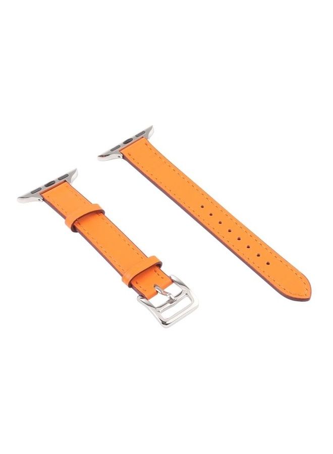 HuHa Replacement Watchbands For Apple Watch Series 7 45mm/6 & SE & 5 & 4 44mm/3 & 2 & 1 42mm Orange/Indigo - Image 3