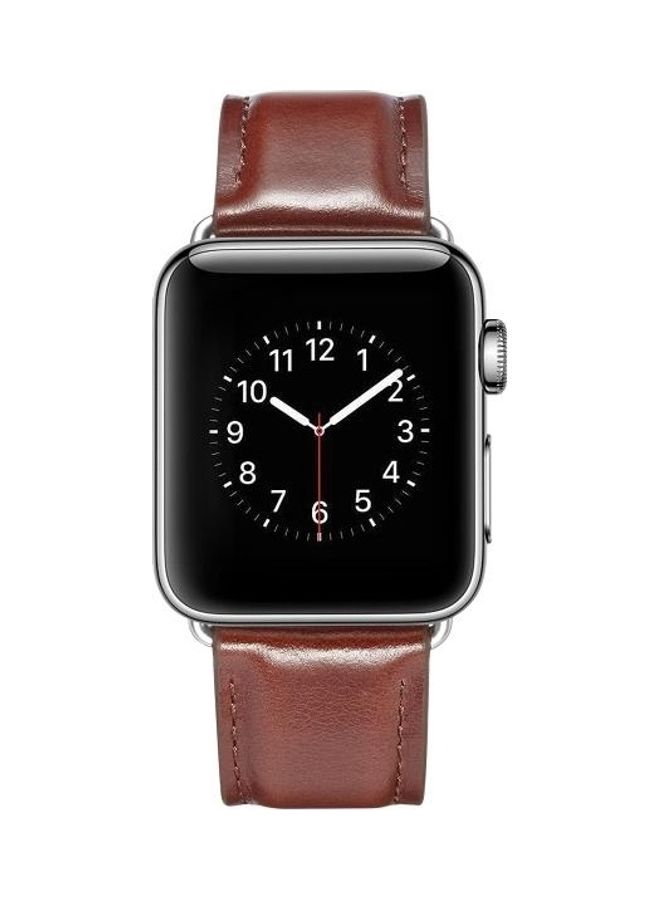 HuHa Replacement Watchband For Apple Watch Series 7 41mm/6 & SE & 5 & 4 40mm/3 & 2 & 1 38mm Dark Brown - Image 4