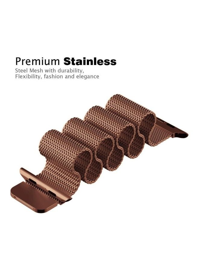 هوها سوار بديل بتصميم تراثي لساعة أبل سيريس 1/ 2/ 3/ 4/ 5/ 6/ 7/ SE مقاس 38-40-41 مم ذهبي برونزي - Image 5