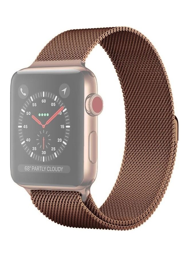 هوها سوار بديل بتصميم تراثي لساعة أبل سيريس 1/ 2/ 3/ 4/ 5/ 6/ 7/ SE مقاس 38-40-41 مم ذهبي برونزي - Image 1