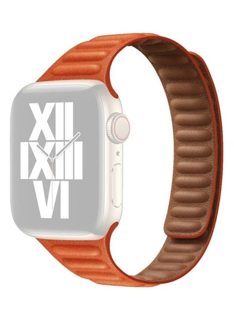 Slimming Loop Magnetic Replacement Watchband For Apple Watch Series 7 45mm/6&SE&5&4 44mm/3&2&1 42mm Sunset Glow