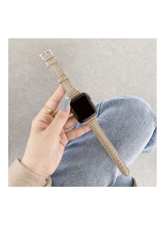 HuHa - Watchband For Apple Watch Series 7 6 & SE & 5 & 4 3 & 2 & 1 Milk Coffee - Image 1
