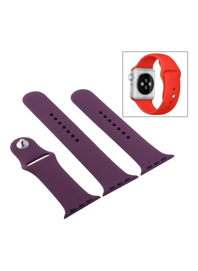 HuHa - High-performance Ordinary Longer Rubber Sport Watchband with Pin-and-tuck Closure for Apple Watch Series 7/6/SE/5/4/3/2/1 42/44/45mm Cherries - Image 1