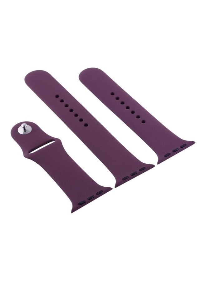 HuHa - High-performance Ordinary Longer Rubber Sport Watchband with Pin-and-tuck Closure for Apple Watch Series 7/6/SE/5/4/3/2/1 42/44/45mm Cherries - Image 1