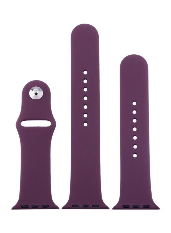 HuHa - High-performance Ordinary Longer Rubber Sport Watchband with Pin-and-tuck Closure for Apple Watch Series 7/6/SE/5/4/3/2/1 42/44/45mm Cherries - Image 1