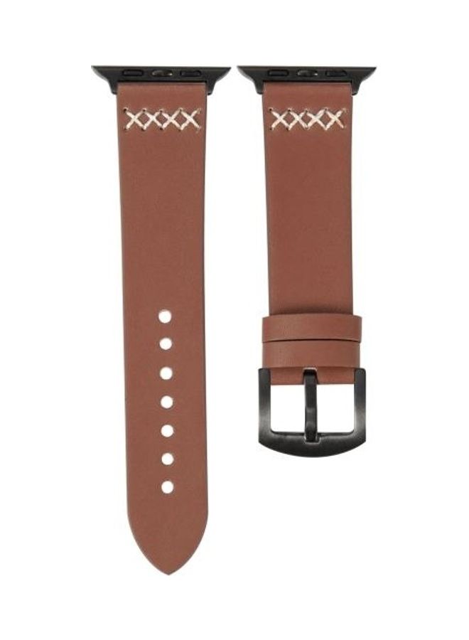 HuHa Ethnic Replacement Watchband For Apple Watch Series 1/2/3/4/5/6/7/SE 38-40-41mm Brown - Image 1