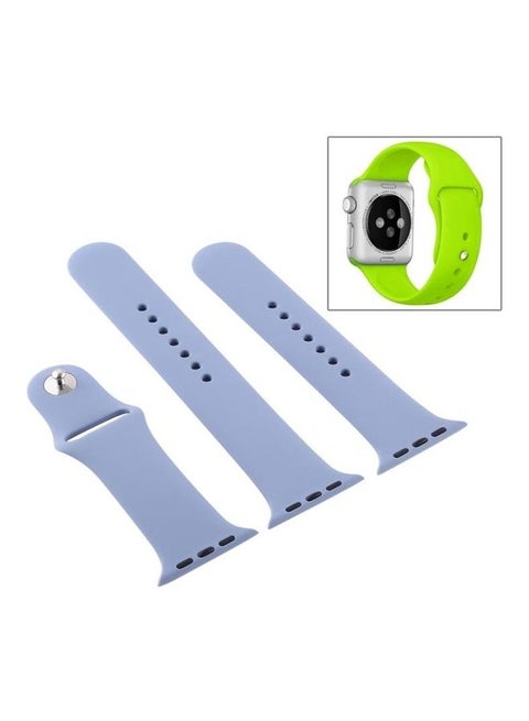 Sport Watchband For Apple Watch Series 7 45mm/6 & Se & 5 & 4 44mm/3 & 2 & 1 42mm Lavender Grey