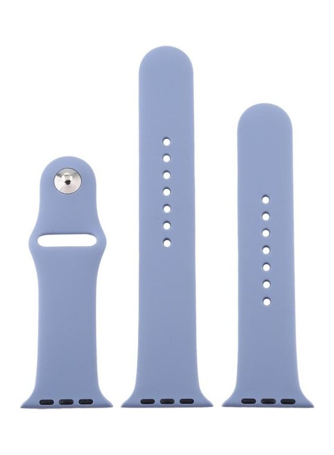 HuHa - Sport Watchband For Apple Watch Series 7 45mm/6 & Se & 5 & 4 44mm/3 & 2 & 1 42mm Lavender Grey - Image 1