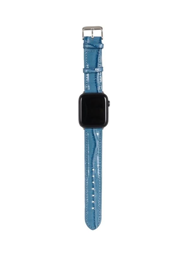 HuHa Ethnic Replacement Watchband For Apple Watch Series 1/2/3/4/5/6/7/SE 38/40/41mm Blue - Image 4