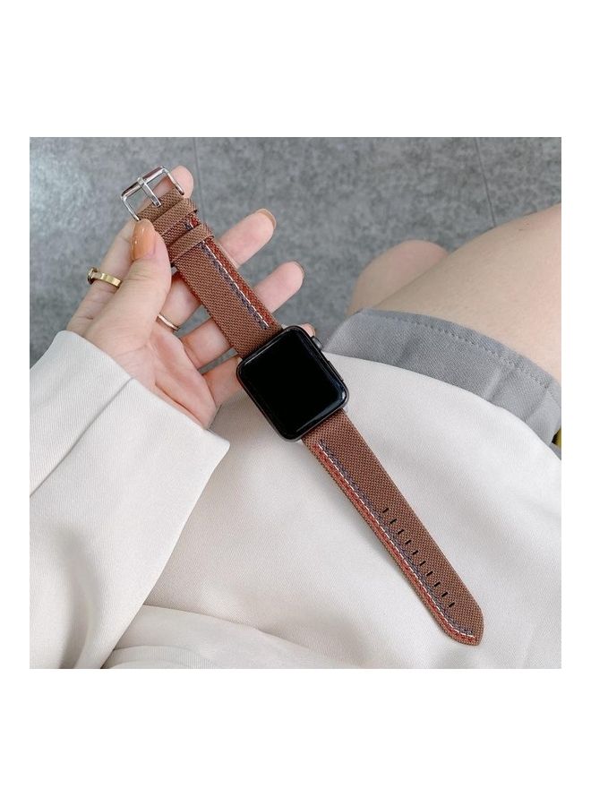 HuHa Ethnic Replacement Watchband for Apple Watch Series 1/2/3/4/5/6/7/SE 38/40/41mm Brown - Image 2