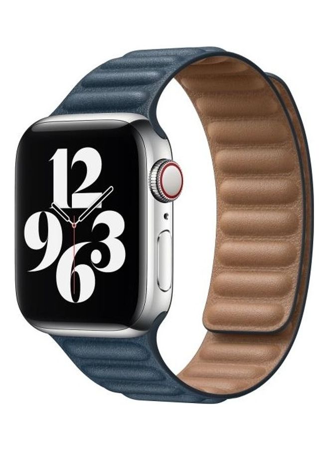 هوها سوار ساعة بديل بتصميم عرقي لسلسلة ساعات أبل 1/2/3/4/5/6/7/SE مقاس 38/40/41 مم أزرق - Image 4