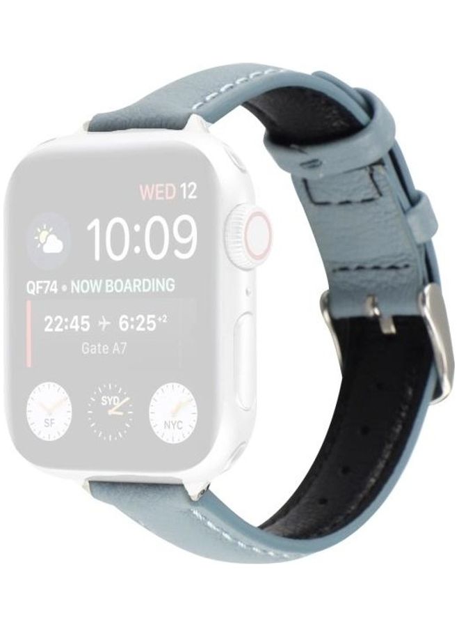 HuHa Slim Watchband For Apple Watch Series 7 45mm/6 & SE & 5 & 4 44mm/3 & 2 & 1 42mm Light Blue - Image 1