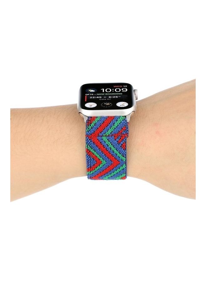 HuHa Nylon Replacement Strap Watchband For Apple Watch Series 7/6/SE/5/4/3/2/1 45/44/42mm Multicolour - Image 4