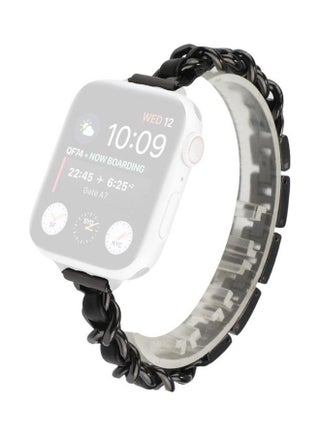 Ethnic Replacement Watchband For Apple Watch Series 1/2/3/4/5/6/7/SE 42/44/45mm Black - v1634548545/N51415996A_1