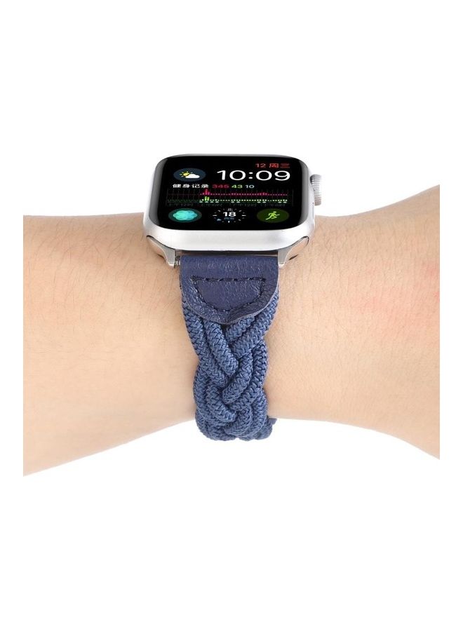 HuHa - Ethnic Replacement Watchband For Apple Watch Series 1/2/3/4/5/6/7/SE 38/40/41mm Blue - Image 1