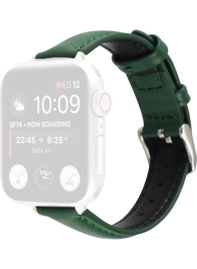 HuHa Replacement Watchbands For Apple Watch Series 7 41mm/6 & SE & 5 & 4 40mm/3 & 2 & 1 38mm Dark Green - Image 2