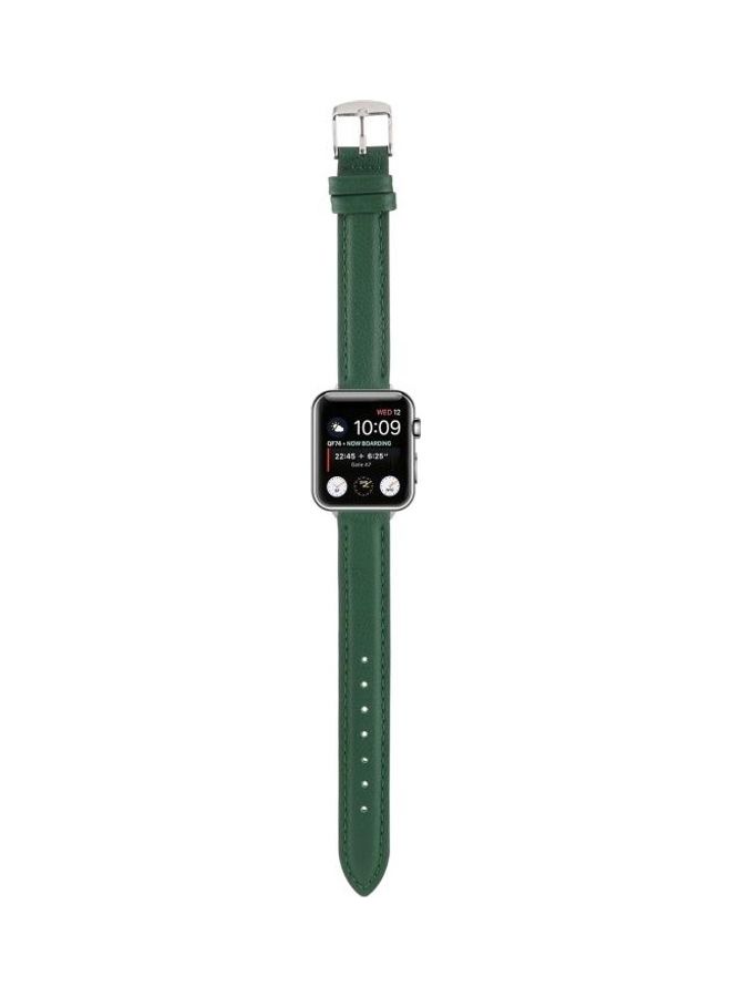 HuHa Replacement Watchbands For Apple Watch Series 7 41mm/6 & SE & 5 & 4 40mm/3 & 2 & 1 38mm Dark Green - Image 5