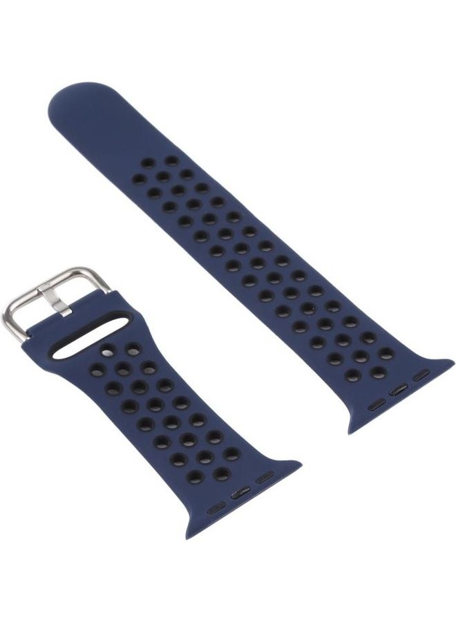 HuHa Ethnic Replacement Watchband with Protective Case For Apple Watch 1/2/3 42mm Blue - Image 2