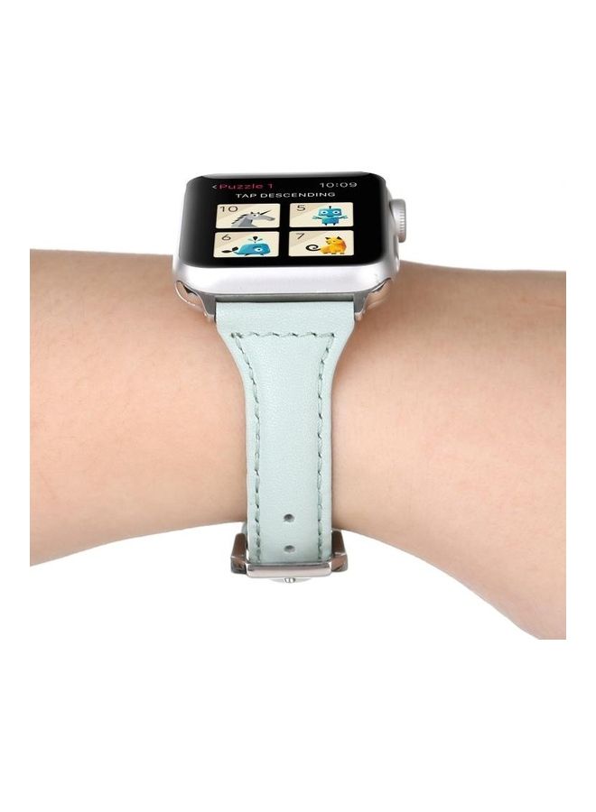 HuHa Replacement Watchbands For Apple Watch Series 7 41mm/6 & SE & 5 & 4 40mm/3 & 2 & 1 38mm Light Green - Image 5