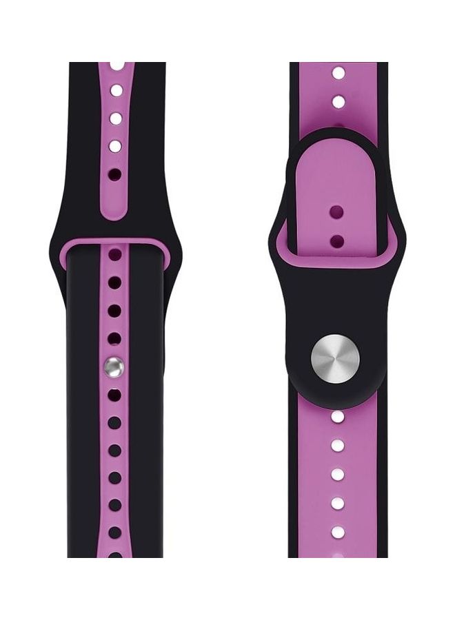 HuHa Ethnic Replacement Watchband For Apple Watch Series 1/2/3/4/5/6/7/SE 42/44/45mm Black/Purple - Image 2