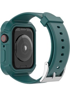 HuHa Fuel Injection Replacement Watchbands For Apple Watch Series 7 45mm/6 & SE & 5 & 4 44mm/3 & 2 & 1 42mm Dark Green  - Image 2