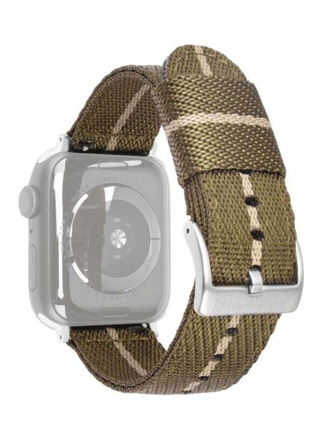 HuHa Ethnic Replacement Watchband For Apple Watch Series 1/2/3/4/5/6/7/SE 38-40-41mm Brown/Beige - Image 1