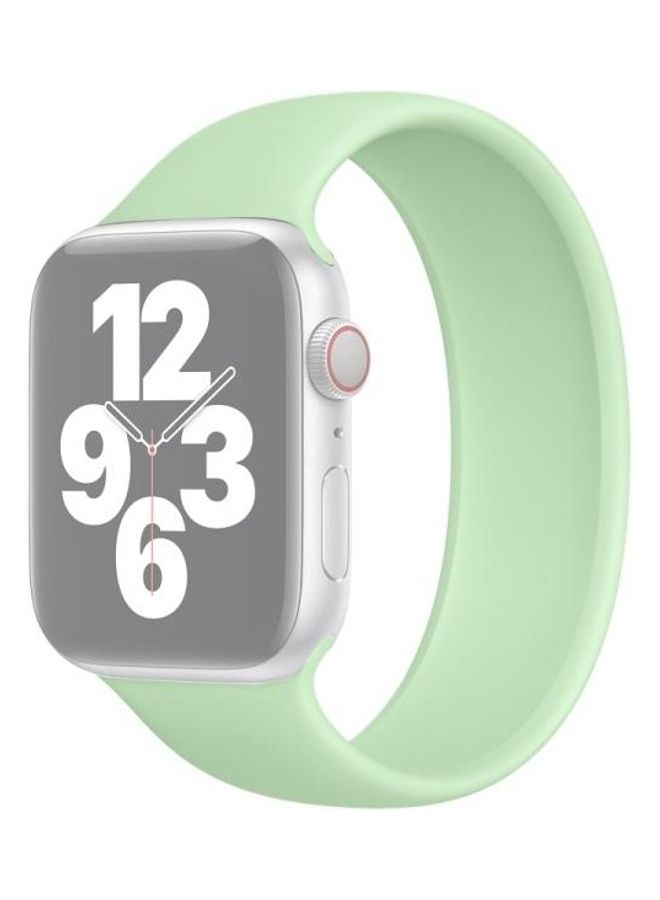 HuHa Solid Colour Elastic Silicone Replacement Strap For Apple Watch Series 7/6/5/4/3/2/1/SE 45/44/42mm Green - Image 1