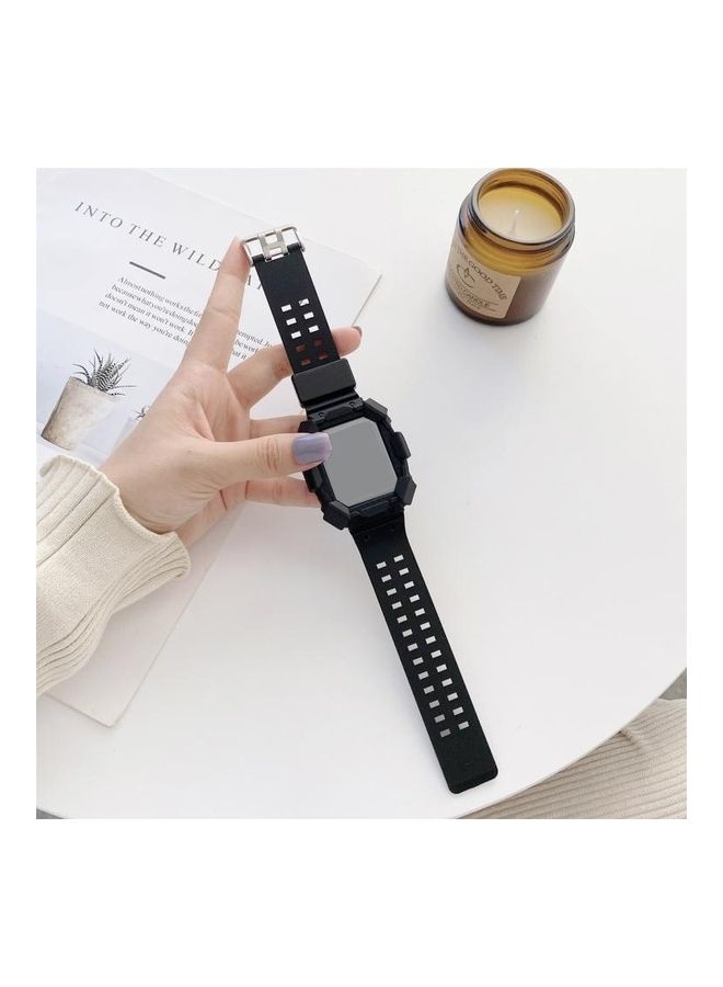 HuHa Ethnic Replacement Watchband For Apple Watch Series 1/2/3/4/5/6/7/SE 38/40/41mm Black  - Image 1