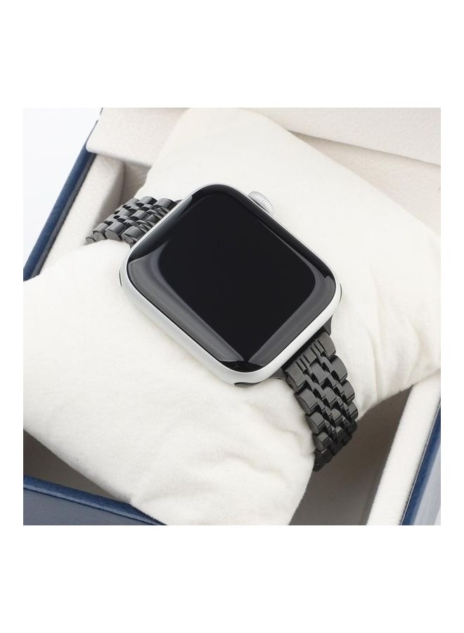 HuHa Ethnic Replacement Watchband For Apple Watch Series 1/2/3/4/5/6/7/SE 42/44/45mm Black - Image 3