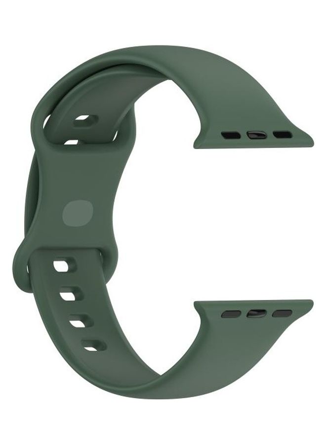 HuHa Replacement Watchbands For Apple Watch Series 7 41mm/6 & SE & 5 & 4 40mm/3 & 2 & 1 38mm Dark Green - Image 3