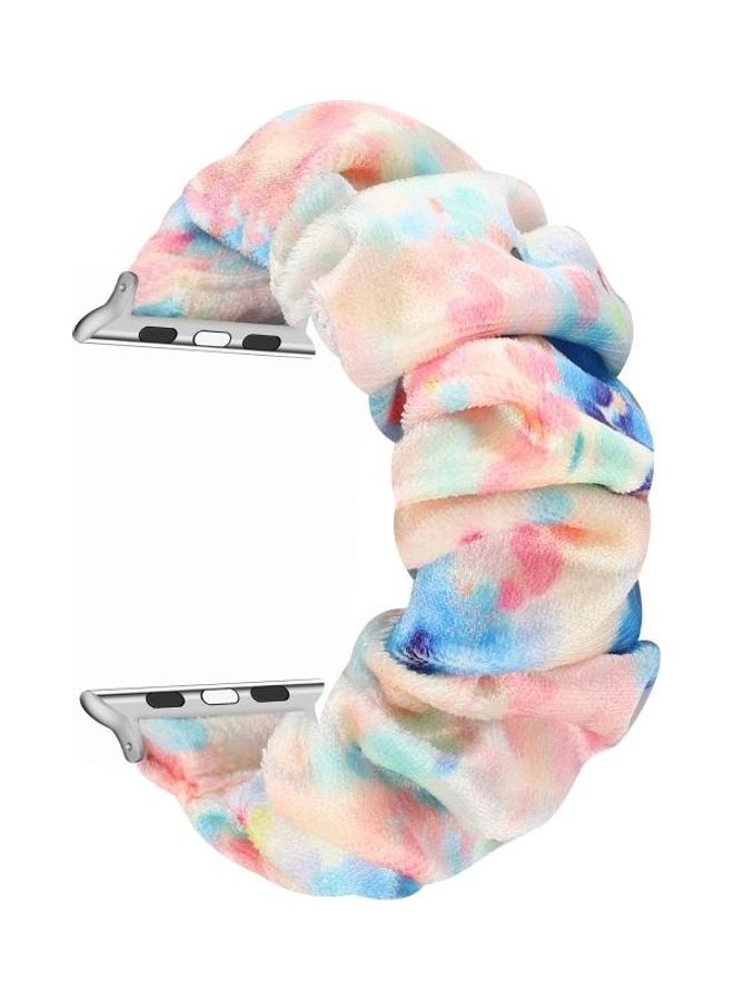 HuHa Flannel Hair Ring Replacement Strap Watchband For Apple Watch Series 7/6/SE/5/4/3/2/1 45/44/42mm Multicolour - Image 2