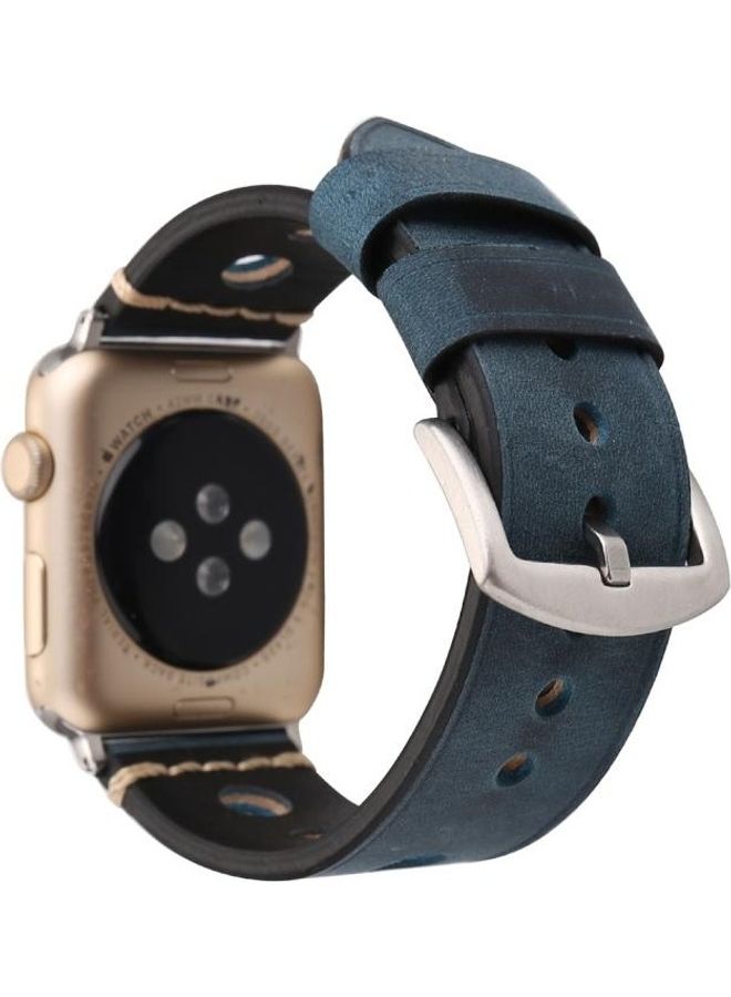 HuHa Ethnic Replacement Watchband For Apple Watch 1/2/3 38mm Blue - Image 5