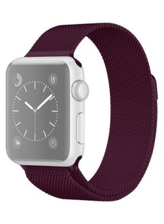 Milanese Loop Magnetic Watchband For Apple Watch Series 7 41mm / 6 & Se & 5 & 4 40mm / 3 & 2 & 1 38mm Wine Red