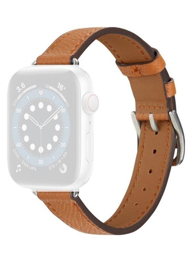 HuHa Ethnic Replacement Watchband For Apple Watch Series 1/2/3/4/5/6/7/SE 42-44-45mm Brown - Image 1