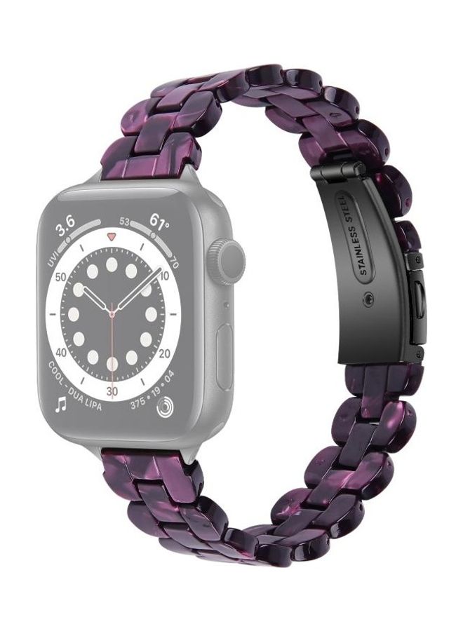 HuHa Replacement Watchband For Apple Watch Series 7 45mm/6 & SE & 5 & 4 44mm/3 & 2 & 1 42mm Purple Light - Image 1