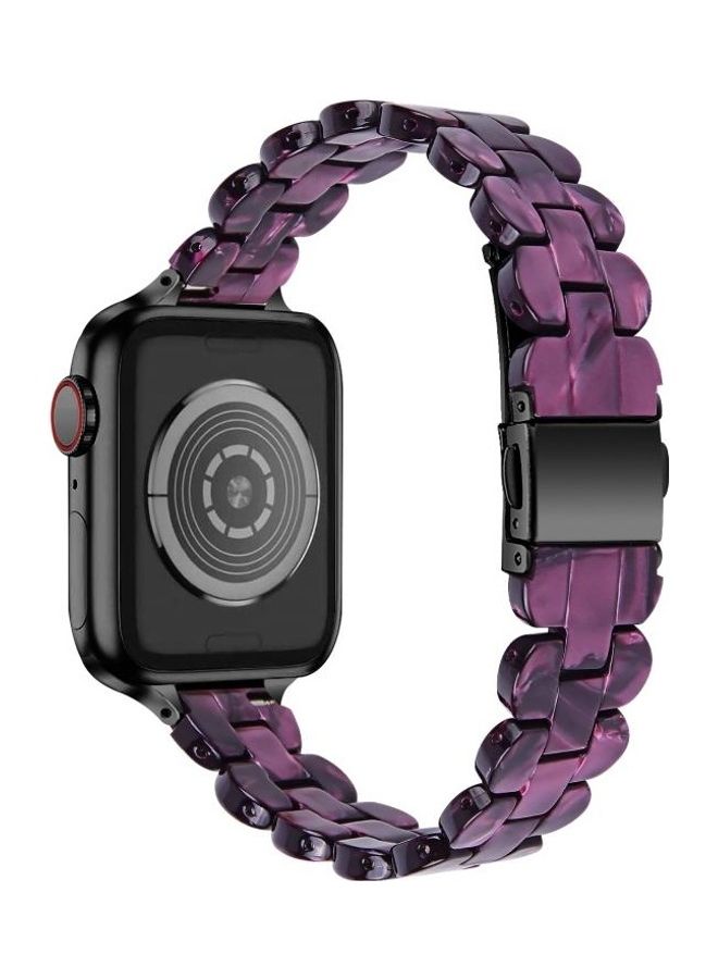 HuHa Replacement Watchband For Apple Watch Series 7 45mm/6 & SE & 5 & 4 44mm/3 & 2 & 1 42mm Purple Light - Image 5