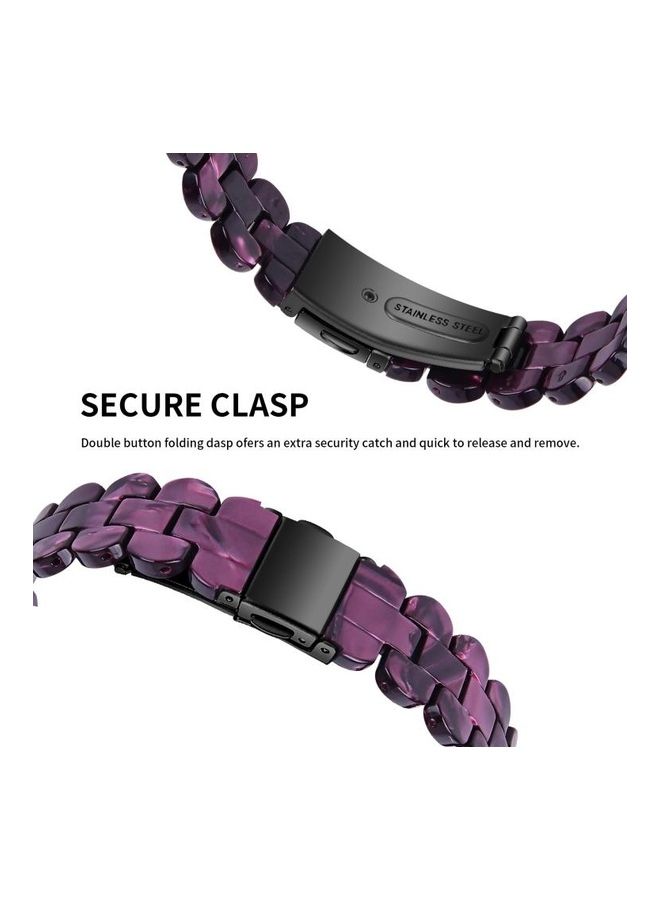 HuHa Replacement Watchband For Apple Watch Series 7 45mm/6 & SE & 5 & 4 44mm/3 & 2 & 1 42mm Purple Light - Image 3
