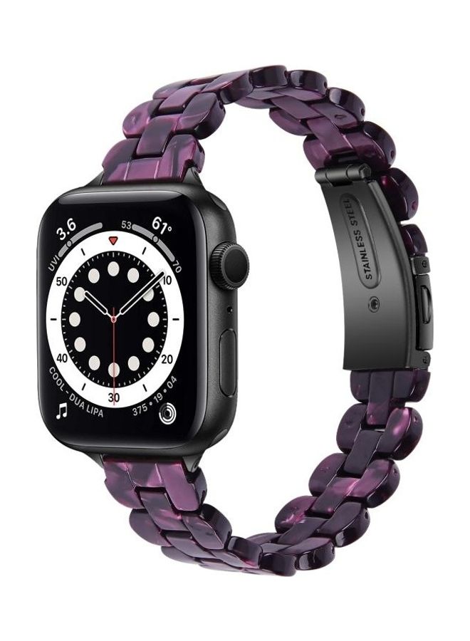 HuHa Replacement Watchband For Apple Watch Series 7 45mm/6 & SE & 5 & 4 44mm/3 & 2 & 1 42mm Purple Light - Image 4