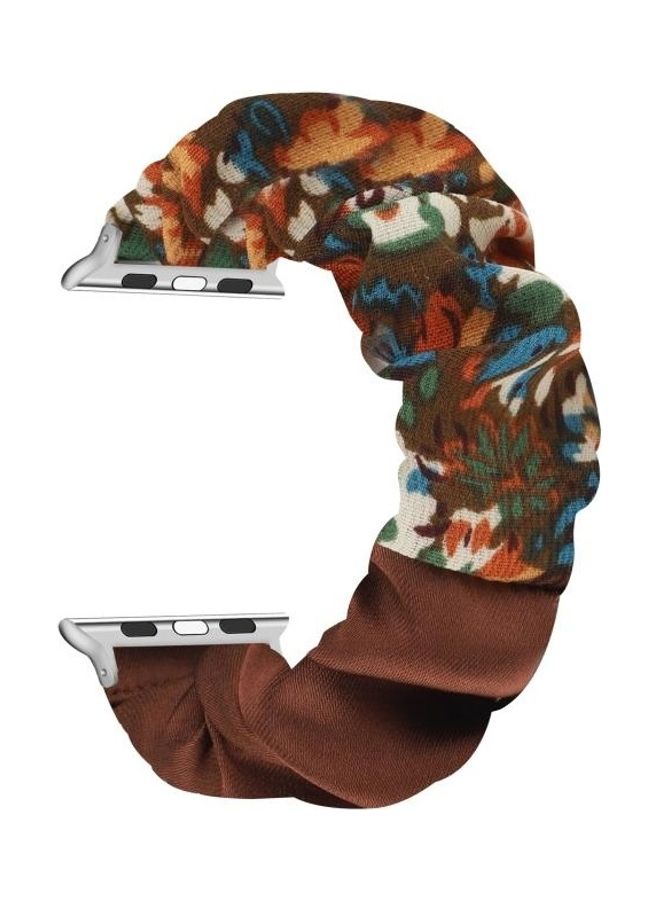 HuHa - Butterfly Pattern Hair Ring Cloth Watch Strap For Apple Watch Series 7 45mm/6 & SE & 5 & 4 44mm/3 & 2 & 1 42mm Multicolour - Image 1
