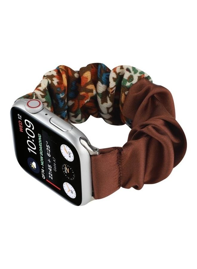 HuHa - Butterfly Pattern Hair Ring Cloth Watch Strap For Apple Watch Series 7 45mm/6 & SE & 5 & 4 44mm/3 & 2 & 1 42mm Multicolour - Image 1