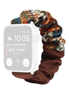 Butterfly Pattern Hair Ring Cloth Watch Strap For Apple Watch Series 7 45mm/6 & SE & 5 & 4 44mm/3 & 2 & 1 42mm Multicolour